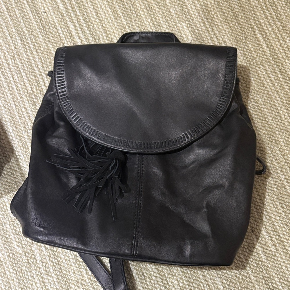 Lucky Brand Black Leather Backpack